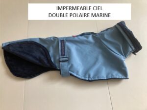 Manteau imperméable polaire ciel lévrier galgo podenco